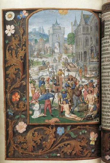 unknow artist Folio from the Mayer van den Bergh Breviary France oil painting art